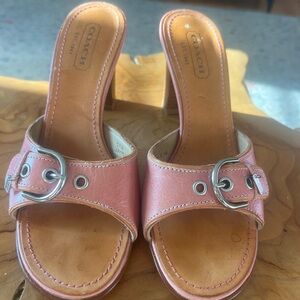 Coach Pink Women's Slide Sandals